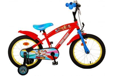 Paw Patrol kinderfiets - jongens - 16 inch - rood blauw