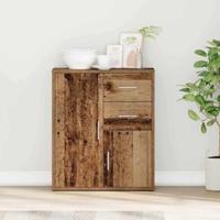 Dressoir met lade Oudhout 60 x 31 x 70 cm Bewerkt hout - thumbnail
