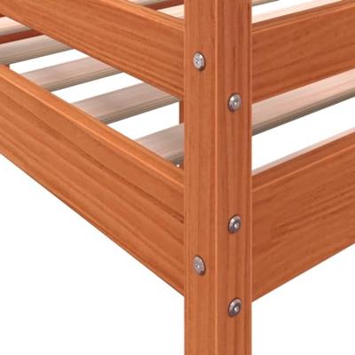 Hoogslaper massief grenenhout wasbruin 90x200 cm