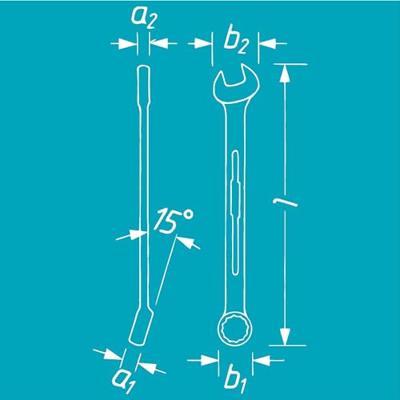 HAZET ring-steeksleutel ring spanner 17mm 600-17