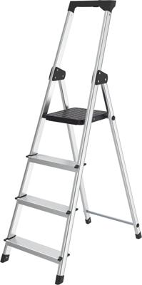 Brasq trapladder SL400, aluminium, zilver, 4 treden