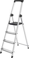 Brasq trapladder SL400, aluminium, zilver, 4 treden - thumbnail
