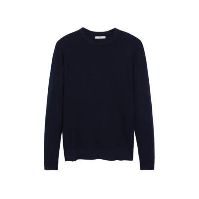 Mango Man trui met textuur marine Mango Man trui met textuur marine