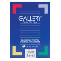 Gallery witte etiketten ft 105 x 37 mm (b x h), rechte hoeken, doos van 1.600 etiketten - thumbnail