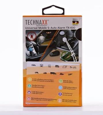 Technaxx TX-100 Auto-alarmsysteem Afstandsbediening, Binnenbewaking 12 V, 24 V Zwart - thumbnail