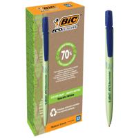 Balpen bic ecolutions media clic bio-based m blauw - thumbnail