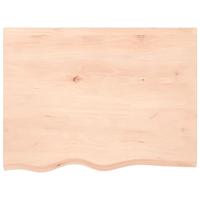 Wandschap 80x60x2 cm onbehandeld massief eikenhout - thumbnail