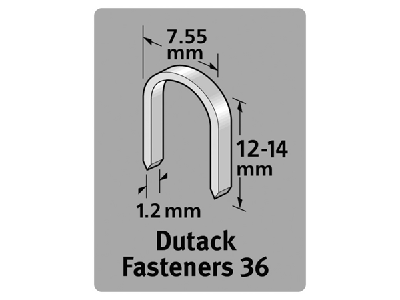Dutack niet serie 36 cnk 12mm blister/1000 st. - 5011010