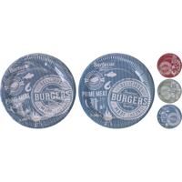 Basic Kartonnen wegwerpbordjes 23 cm 10 stuks - thumbnail