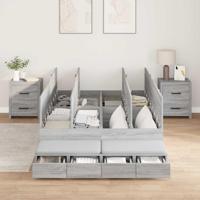 Opbergbedframe Grijs sonoma 236.5 x 120 x 31.5 cm Bewerkt hout - thumbnail