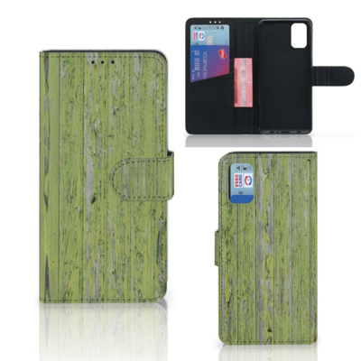 Samsung Galaxy A41 | Book Style Case | Green Wood