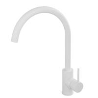 Keukenmengkraan Hotbath Cobber 1-hendel 36 cm Draaibare Uitloop Mat Wit - thumbnail