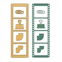 Vaessen Creative • mini snij- en embossingmallen vintage filmstrip 5st. - thumbnail