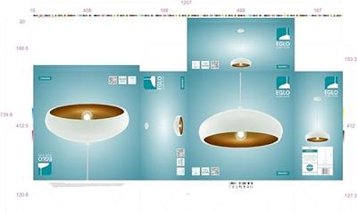 Eglo Landelijke hanglampMogano 1 40cm wit met roodkoper - 94606