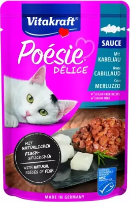 Poesie delisauce kabeljauw 85g Vitakraft - Vitakraft
