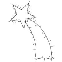 Kerstverlichting vallende ster silhouet 80 LEDs warm wit - thumbnail