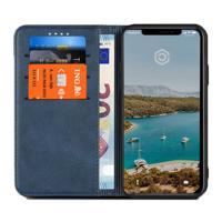 Casecentive Leren Wallet case iPhone XS blauw - thumbnail