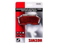 Simson batterij bagagedrager achterlicht tunnel 3 led auto - thumbnail