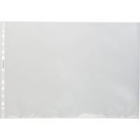 Pergamy geperforeerde showtas, ft A3 landscape, 11-gaatsperforatie, gekorrelde PP, pak van 100 stuks - thumbnail