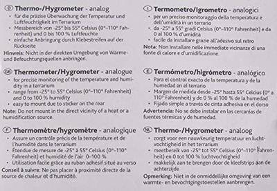 TRIXIE REPTILAND THERMOMETER / HYGROMETER ANALOOG 7,5X7,5 CM 3 ST