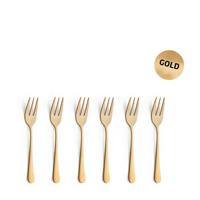 Amefa Austin Gebaksvorkjes 6 Stuks Mat Goud - thumbnail