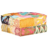 Poef 60x70x36 cm stof patchwork - thumbnail
