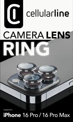 Cellularline Camera Lens Protection Ring CAMERARINGIPH16PRM Cameraprotector (glas) Apple iPhone 16 Pro, iPhone 16 Pro Max 1 stuk(s) Anti-vingerafdruk, Krasvast Cellularline Camera Lens Protection Ring CAMERARINGIPH16PRM Cameraprotector (glas) Apple iPhone 16 Pro, iPhone 16 Pro Max 1 stuk(s) Anti-vingerafdruk, Krasvast