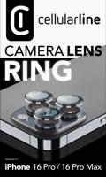 Cellularline Camera Lens Protection Ring CAMERARINGIPH16PRM Cameraprotector (glas) Apple iPhone 16 Pro, iPhone 16 Pro Max 1 stuk(s) Anti-vingerafdruk, Krasvast - thumbnail