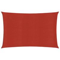VidaXL Zonnezeil 160 g/m² 2,5x3,5 m hdpe rood - thumbnail