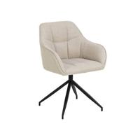 Sohome Draaibare Eetkamerstoel 'Loa' kleur Beige - thumbnail