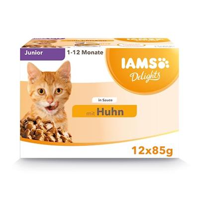 Iams Delights Kitten met kip in gravy natvoer kat (12x85g) 12 x 85 g