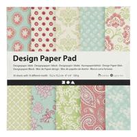 Creativ Company Design papierblok mint groen/paars, 50 vellen - thumbnail