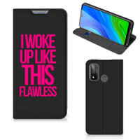 Huawei P Smart (2020) Hoesje met tekst Woke Up - Origineel Cadeau Zelf Maken - thumbnail