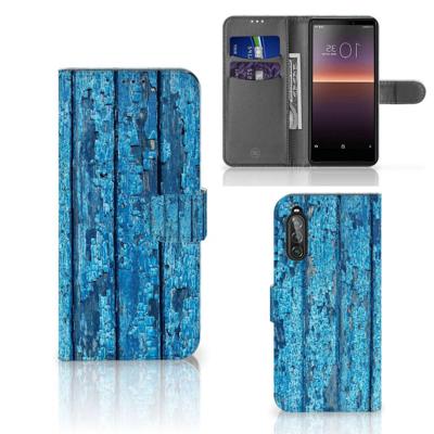 Sony Xperia 10 II | Book Style Case | Wood Blue