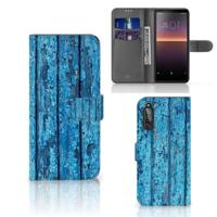 Sony Xperia 10 II | Book Style Case | Wood Blue - thumbnail