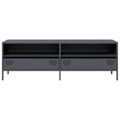 Tv-meubel 135x39x43,5 cm koudgewalst staal antracietkleurig