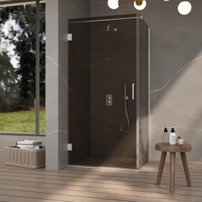 Fortifura Galeria Douchecabine - 90x90x200cm - scharnieren - deurgreep - vlak - rookglas - Chroom SW1122558/SW1122560/SW797904/SW797938 Fortifura Galeria Douchecabine - 90x90x200cm - scharnieren - deurgreep - vlak - rookglas - Chroom SW1122558/SW1122560/SW797904/SW797938