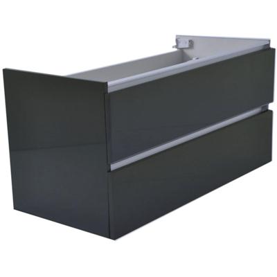 Wiesbaden Vision Badkamer Onderkast 100 cm Hoogglans Grijs