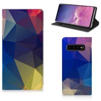 Samsung Galaxy S10 Stand Case Polygon Dark - thumbnail
