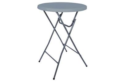 Inklapbare statafel BT200, grijs, diameter 80 cm