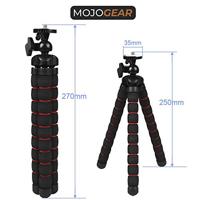 Flexibel statief met schuimrubber poten Zwart/Rood - thumbnail