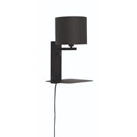 its about RoMi Wandlamp 'Florence' Met plank en USB, kleur Zwart - thumbnail