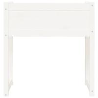 VidaXL Plantenbak 78x40x81 cm massief grenenhout wit - thumbnail