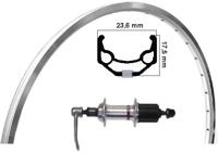 Kgs achterwiel 28 inch (622) zac2000 zilver cassette 8/9 speed uitval - thumbnail