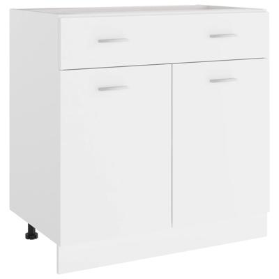 Onderkast met lade Lyon 80x46x81,5 cm bewerkt hout wit