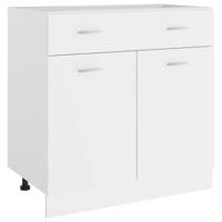 Onderkast met lade Lyon 80x46x81,5 cm bewerkt hout wit - thumbnail