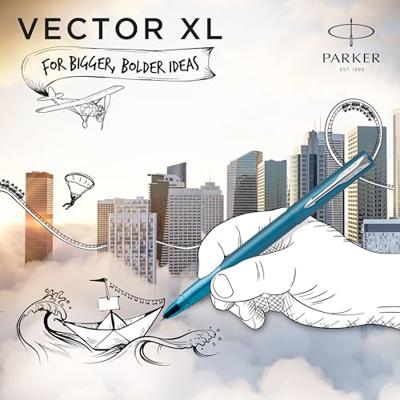 Rollerpen parker vector xl m groenblauw Rollerpen parker vector xl m groenblauw