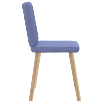 Eetkamerstoelen 4 st stof jeansblauw