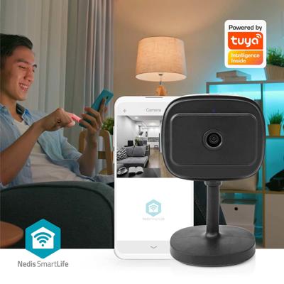 Nedis SmartLife Binnencamera, wifi, Full HD 1080p, Cloud Storage (optioneel), microSD (niet inbegrepen), Onvif, met bewegingssensor, nachtzicht, Android™, iOS