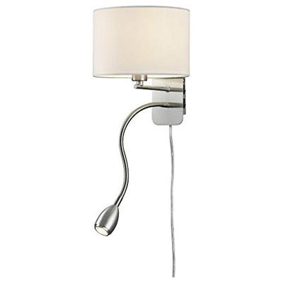 Trio WandlampSeries 2711 met leeslamp en witte kap - 271170201